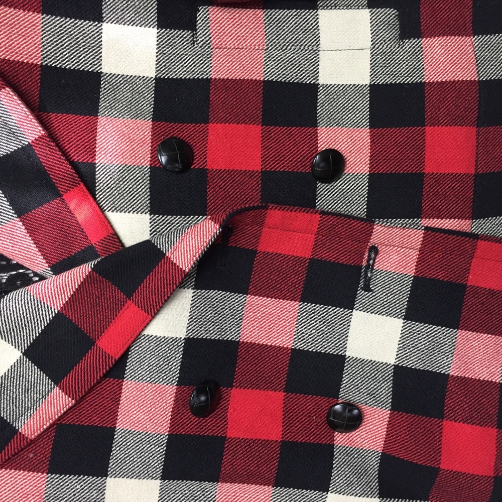 Plaid Cropped Blazer Jacket - image 3